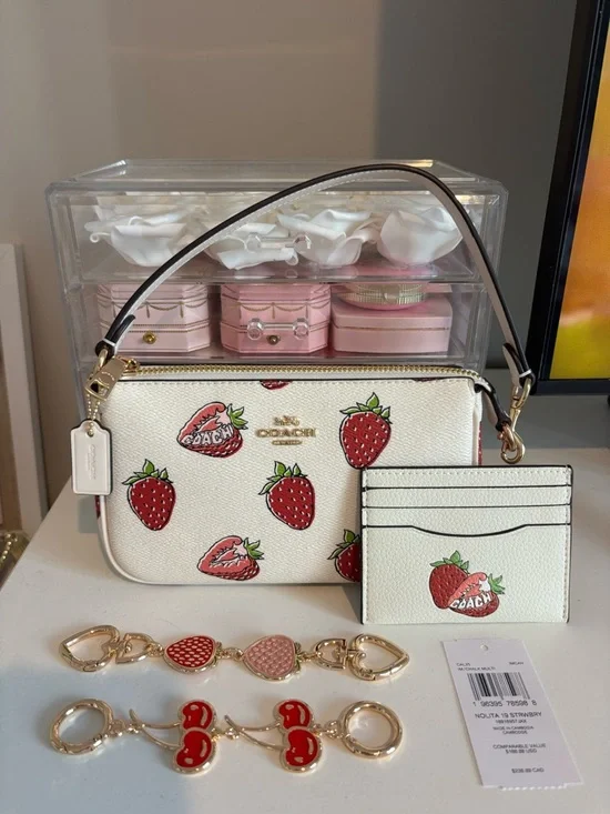Coach strawberry nolita bag and cardholder set - Picture 1 of 5